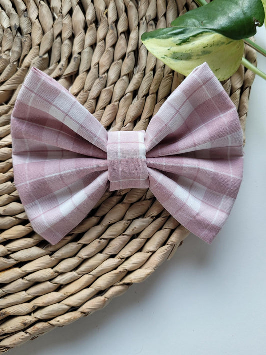 Pink Checks Bowtie